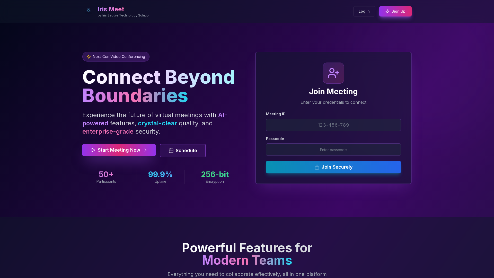IrisMeet - Professional Video Conferencing