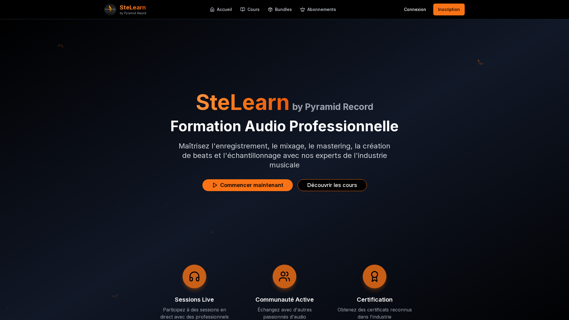 SteLearn - Formation Audio Professionnelle